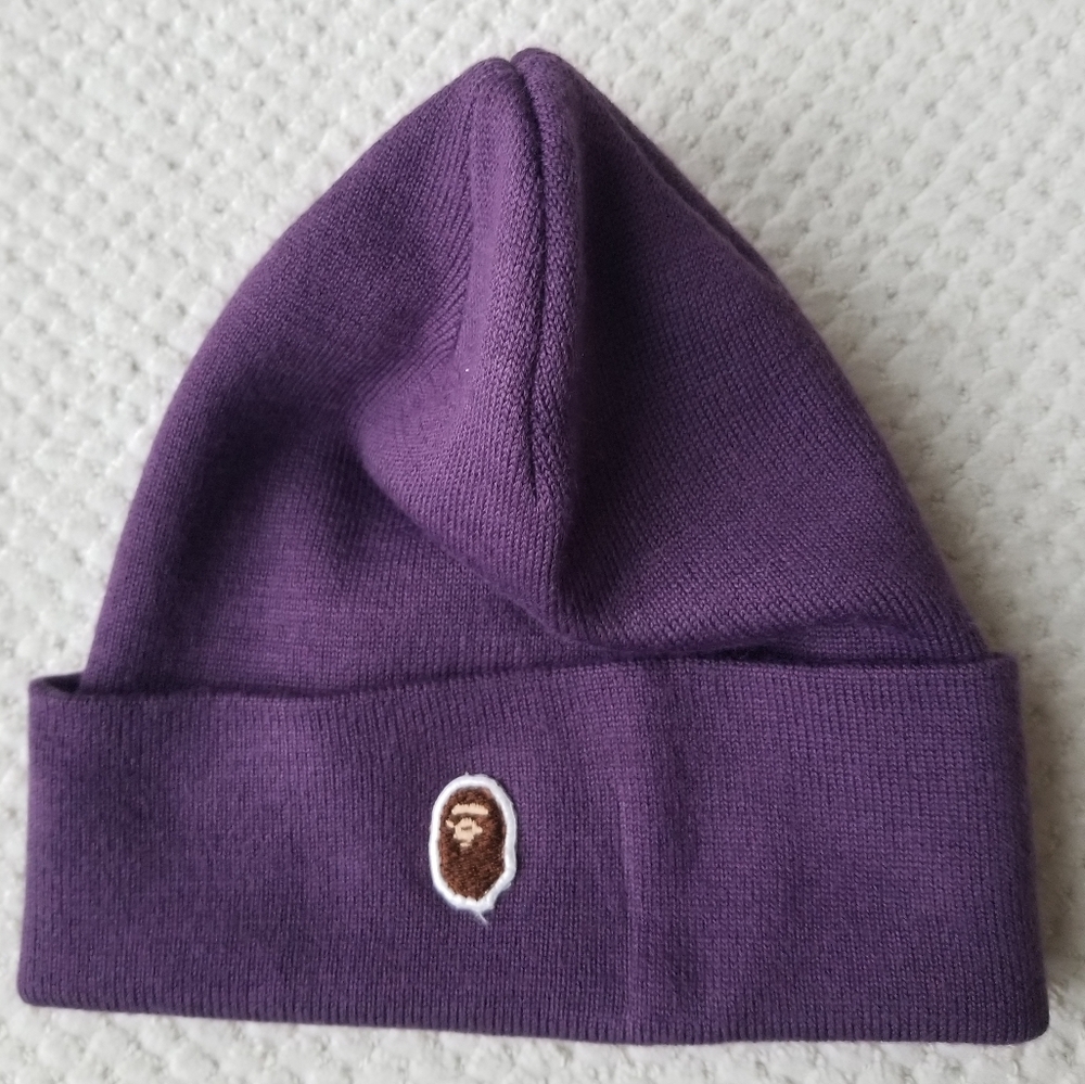 NWOT A Bathing Ape Wool Blend Beanie. From Japan. Brown